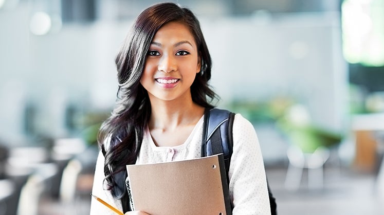 female Interior college student